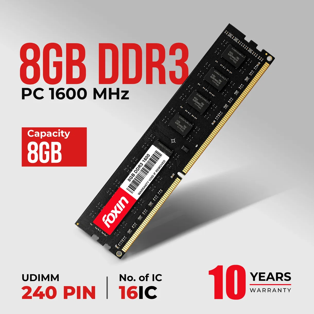 Foxin Desktop Ram 8GB DDR3 1600Mhz view 4